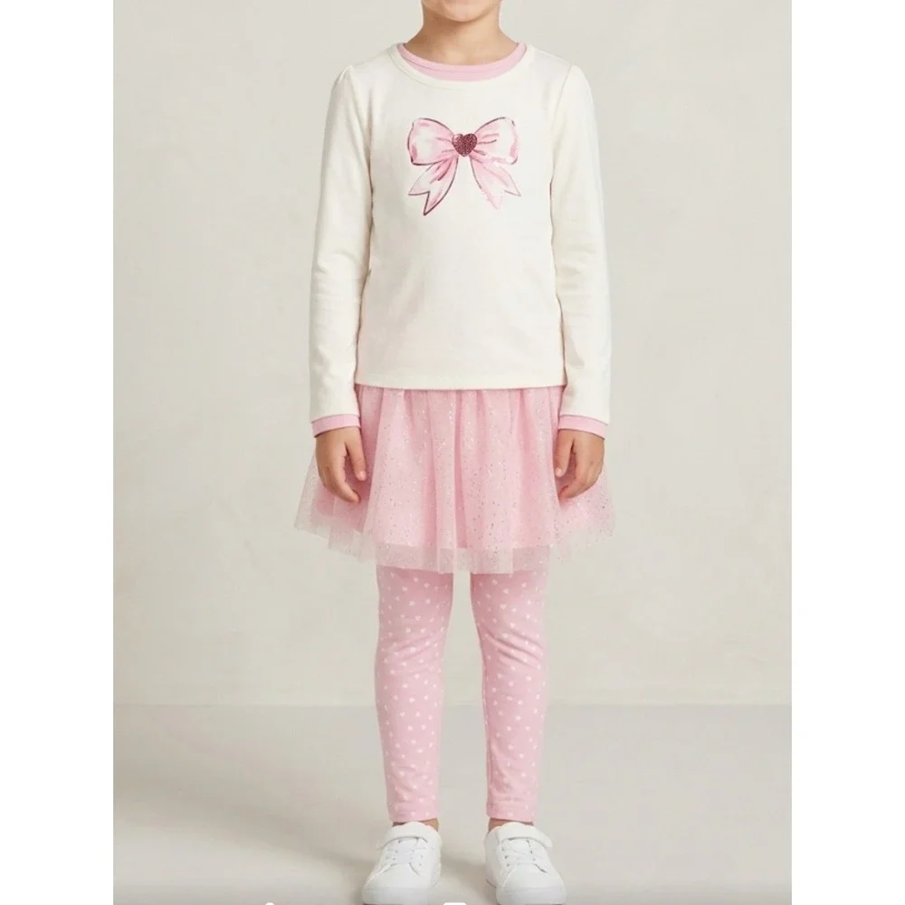 BTween girls 5-piece mix and match clothing set a long sleeve top,tutu skirt Sz6 - Picture 9 of 10